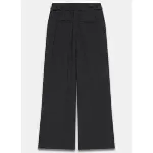 Mint Velvet Black Pleated Cropped Trousers